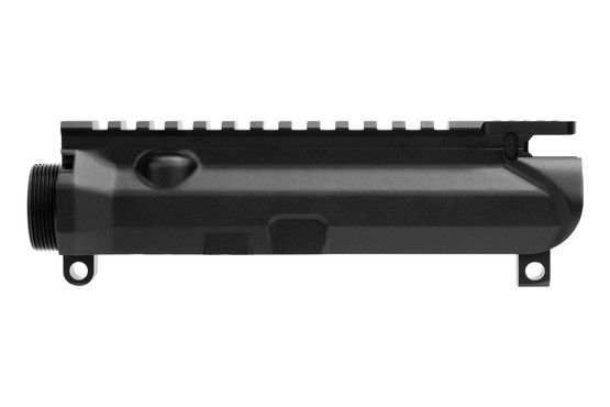 The Broadsword assembled upper features a hardcoat anodized black finish.